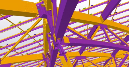 Tekla Structures-louis vuitton-Example of a 3D frame model.jpg