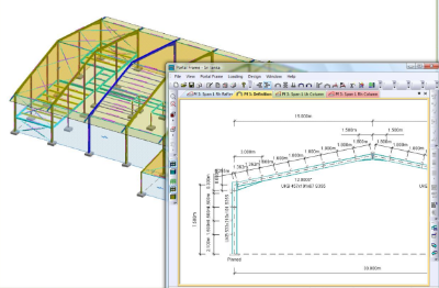 Model and analysis of a portal-framed building Fastrak model courtesy of Trimble