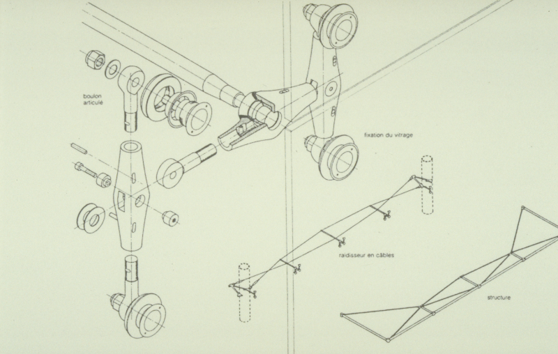 La Villette glazing support bracket (Image courtesy of Arup)