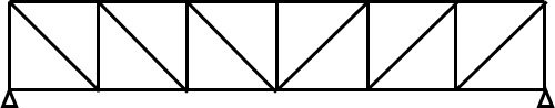 Pratt truss (gravity loads)