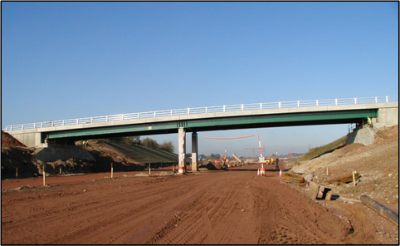 Construction on a greenfield site M6 Toll