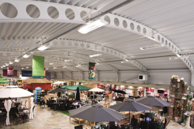 Cambered cellular roof beams (Image courtesy of Kloeckner Metals UK Westok)