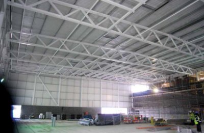 The large open-plan sports hall at Oldham Sports Centre