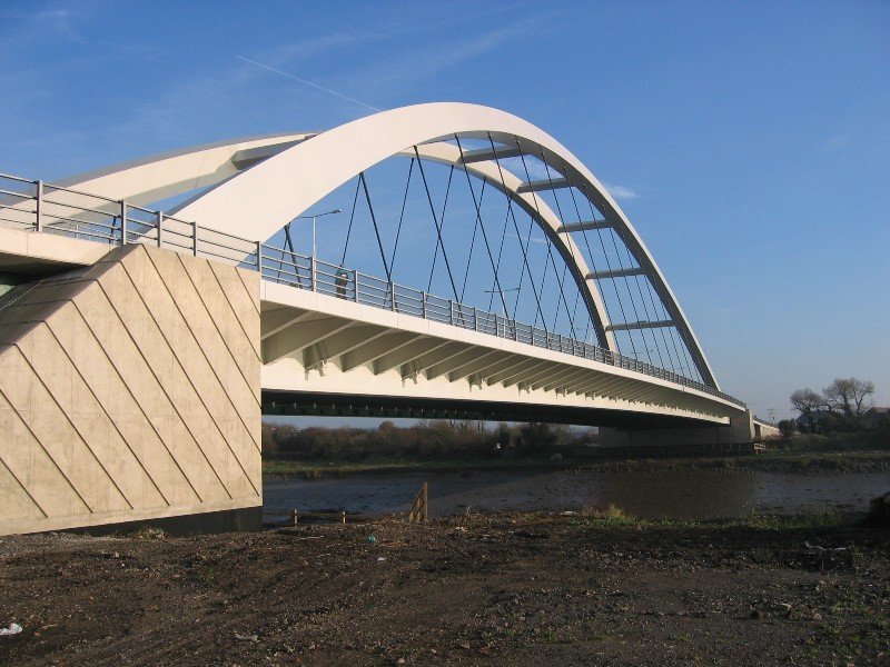Tied-arch bridge River Usk Crossing, Newport