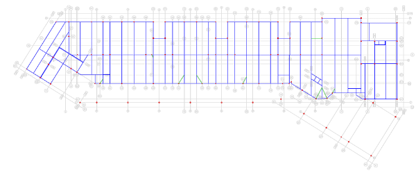 Floor framing plan of the outpatients unit