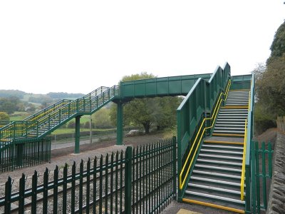 Typical half-through plate girder footbridge over a railway (Image courtesy of Nusteel Structures Ltd.)