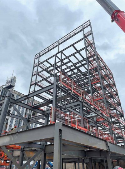 Each block is sat atop a podium