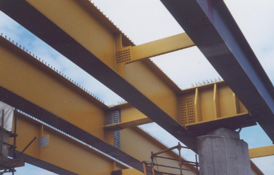 Crosshead girder in a multi-girder overbridge on the M6 Toll (Image courtesy of Mabey Bridge Ltd.)