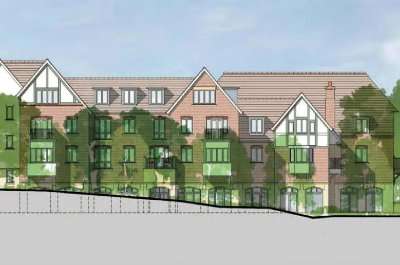 The project incorporates a 8m slope from one end of the site to the other