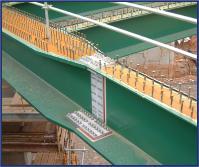 Typical bolted splice in a main girder