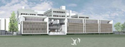 The extension overlooks university cricket pitches
