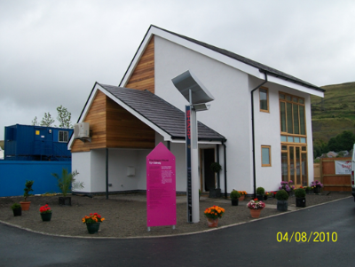Energy efficient house constructed in South Wales using light steel framing