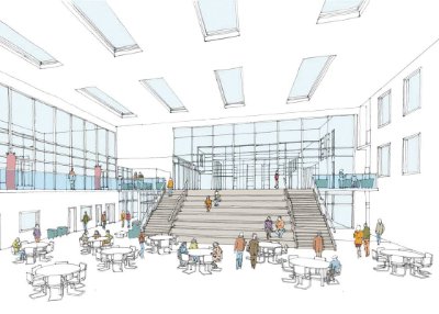 Impression of the completed dining area