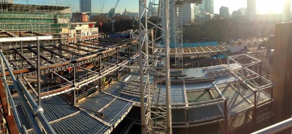 New steel floors being erected