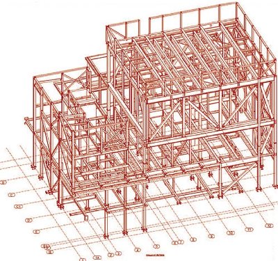 Model of the steel frame