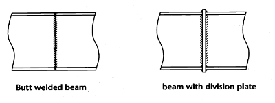 Typical welded beam splices