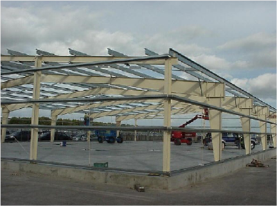 Reused steel structures - Honda, Swindon. Image courtesy of Caunton Engineering
