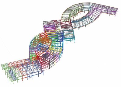 Model showing the project’s challenging shape
