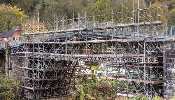 A public walkway, allowing people to see the works in progress, is being incorporated into the scaffold