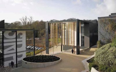 The new block faces onto a landscaped piazza