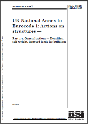 Typical cover page of a National Annex to a Eurocode part