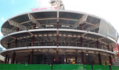 The shape of the structure is dictated by the site’s footprint which is circular