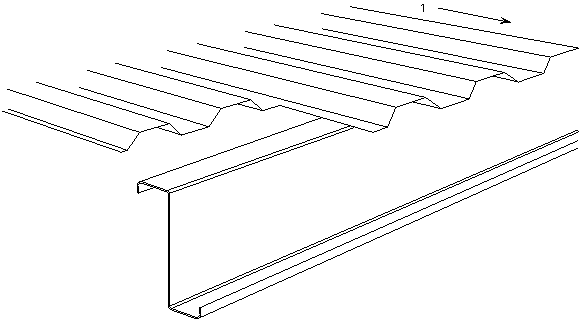 Single skin trapezoidal sheeting