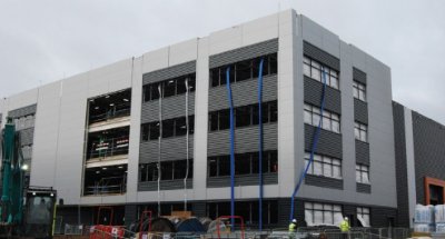 Many of the sound stage structures have attached office blocks
