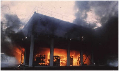 Large compartment fire test