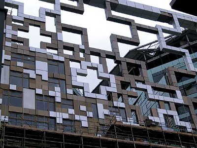 The complex fretwork screen has been likened to a 1990s computer game