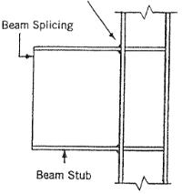 Welded beam stub to column moment connection