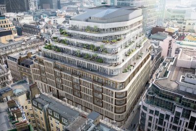 Terraces have been added to the building