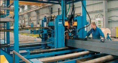 Off-site manufacture of structural steel sections under factory controlled conditions