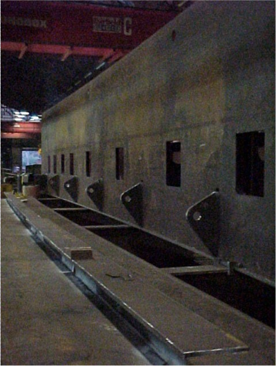 Example of access holes in a box girder (Image courtesy of Mabey Bridge Ltd.)
