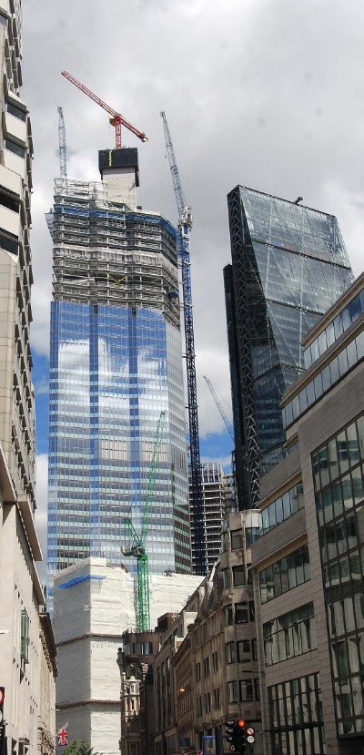 The steel frame will top out by the end of the year