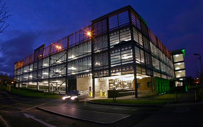 Multi-storey, steel-framed car park, Milton Keynes (Image courtesy of Kloeckner Metals UK Westok)
