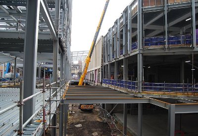 A central covered boulevard will separate the project's main structures