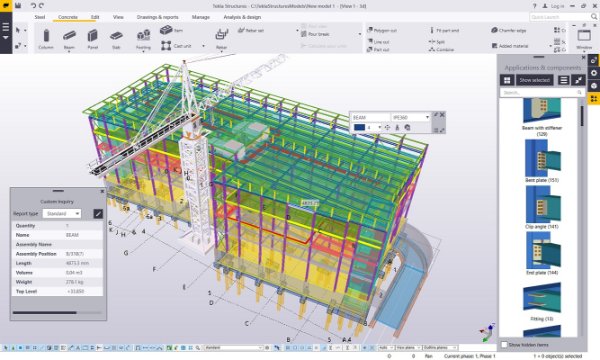 Model of a multi-storey building (Image courtesy of Trimble Solutions (UK) Ltd.)