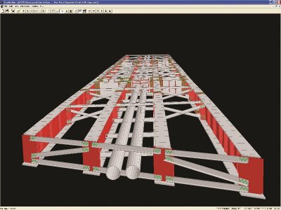 CAD model of a multi-girder bridge (Image courtesy of Mabey Bridge Ltd.)