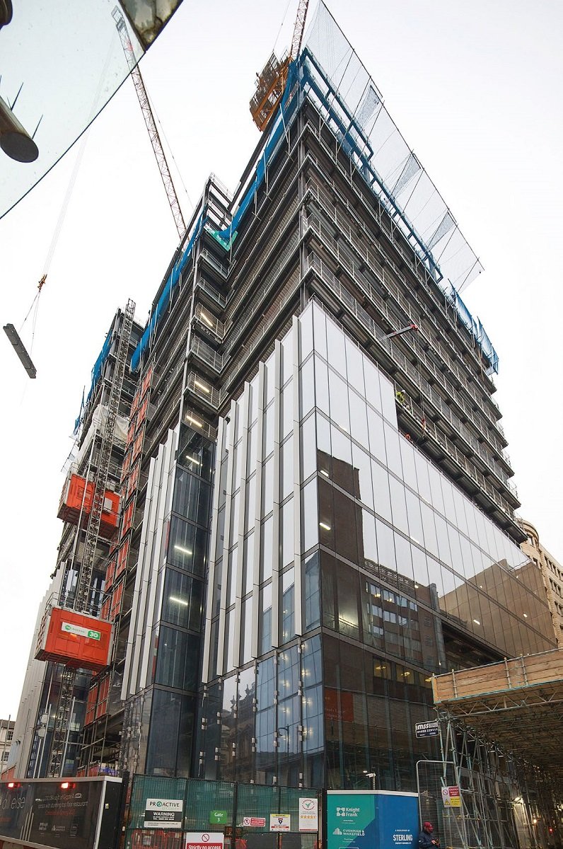 More than 2,400t of structural steelwork has been used for the project
