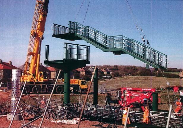 Installation of stairs (Image courtesy of Cairnhill Structures Ltd.)