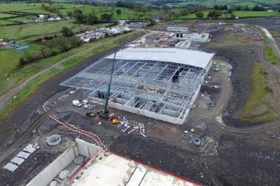 A large earthmoving programme was needed before steel erection could begin