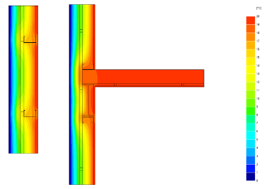 Thermal modelling used to calculate thermal bridging