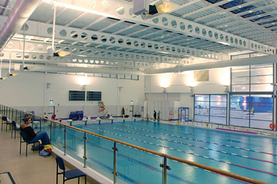 Fulham Broadway swimming pool, London (Image courtesy of Kloeckner Metals UK Westok)