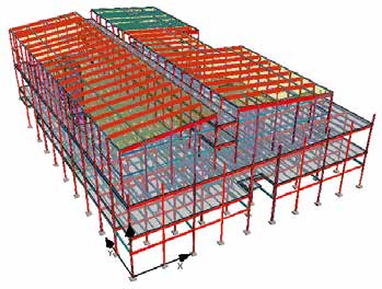 Model showing the retail and cinema structure