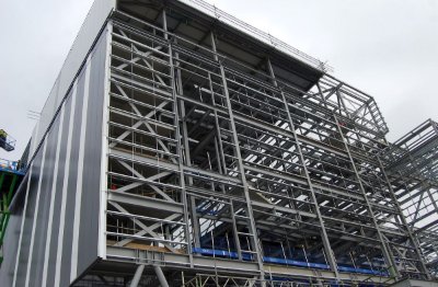 Steelwork progresses on the cinema