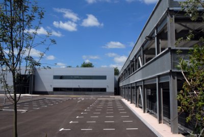Steel-framed car park - St Mellons, Cardiff (Image courtesy of Bourne Parking Ltd.)