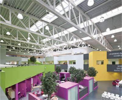 Interior of St John Bosco Arts College, Liverpool
