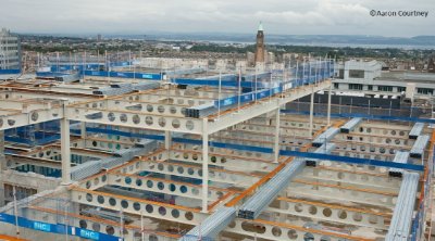 Cellular beams have been used throughout for service integration