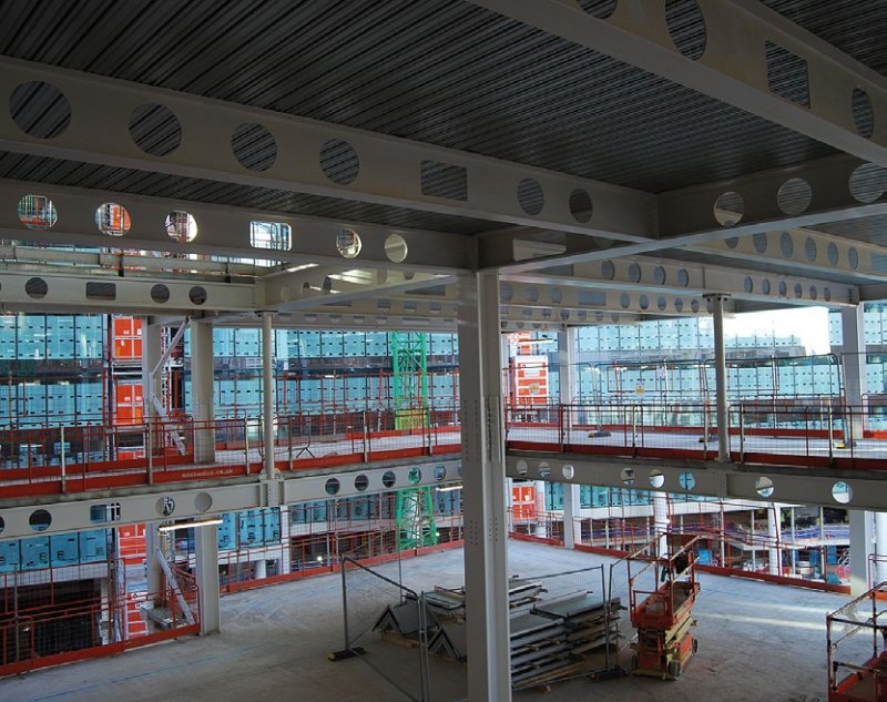The atrium has been designed so that it can be infilled if required